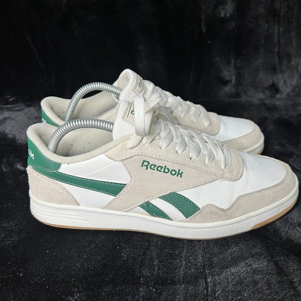 Reebok Galaxy 7 Men 8.5 Shoes White Beige Suede Leather Lace Up Athletic Sneaker - Picture 2 of 7